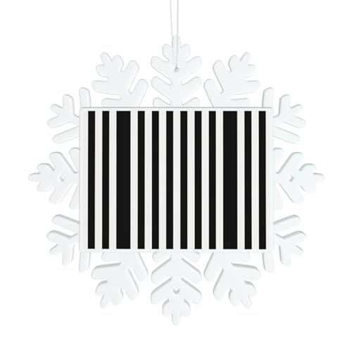Schwarz-weiß gestreifte Schneeflocken-Dekorationen – Winter Weihnachten hängen für Weihnachtsbaum, Urlaub, Hochzeit, Party, Schilder, Tischdekoration Schwarz-weiß gestreifte Schneeflocken-Dekorationen – Winter Weihnachten hängen für Weihnachtsbaum, Urlaub, Hochzeit, Party, Schilder, Tischdekoration von JaoXer