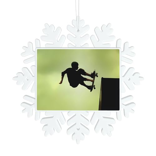 Skateboard-Schneeflocken-Dekorationen – Winter Weihnachten zum Aufhängen für Weihnachtsbaum, Urlaub, Hochzeit, Party, Schilder, Tischdekoration Skateboard-Schneeflocken-Dekorationen – Winter Weihnachten zum Aufhängen für Weihnachtsbaum, Urlaub, Hochzeit, Party, Schilder, Tischdekoration von JaoXer
