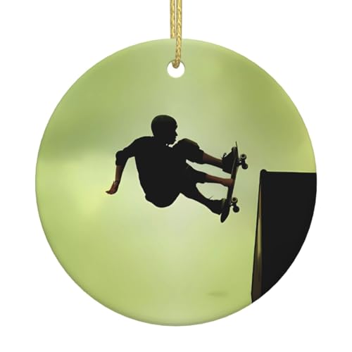Skateboard Weihnachtsbaum Keramik Hängende Dekorative Ornamente für Weihnachten, Feiertage - Wandhalterung Dekor für Zuhause, Partys Skateboard Weihnachtsbaum Keramik Hängende Dekorative Ornamente für Weihnachten, Feiertage - Wandhalterung Dekor für Zuhause, Partys von JaoXer