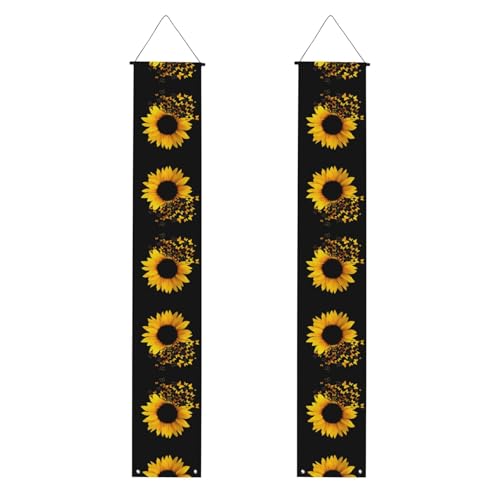 Sonnenblumen-Blumen-Schmetterlinge Kunstdruck Abschlussfeier Veranda Banner – vielseitige langlebige Party-Dekorationen, perfekt für Haustür, Terrasse und Wand Sonnenblumen-Blumen-Schmetterlinge Kunstdruck Abschlussfeier Veranda Banner – vielseitige langlebige Party-Dekorationen, perfekt für Haustür, Terrasse und Wand von JaoXer