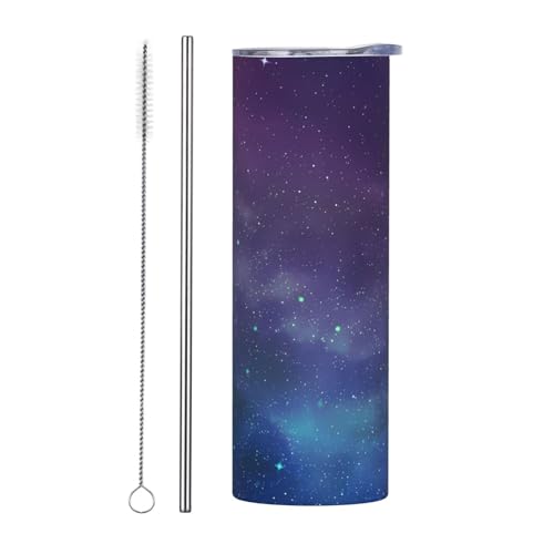Stroh-Trinkflasche, zweiteilig, Edelstahlbecher mit Deckel, 590 ml, Universum mit Sternen und Galaxie, interstellarer Druck, isolierte Wasserflasche, perfekt für Sport, Büro und Zuhause Stroh-Trinkflasche, zweiteilig, Edelstahlbecher mit Deckel, 590 ml, Universum mit Sternen und Galaxie, interstellarer Druck, isolierte Wasserflasche, perfekt für Sport, Büro und Zuhause von JaoXer