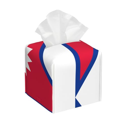 Taschentuchbox mit Flagge von Nepal, Leder, faltbar, Organizer für Badezimmer, Wohnzimmer, Büro, Auto und mehr Taschentuchbox mit Flagge von Nepal, Leder, faltbar, Organizer für Badezimmer, Wohnzimmer, Büro, Auto und mehr von JaoXer
