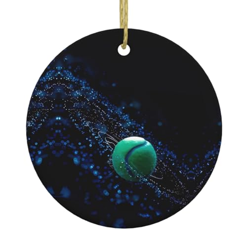 Tennis-Keramik-Weihnachtsbaumschmuck – festliche, runde hängende Dekoration für Weihnachten, Feiertage, Hochzeiten und mehr Tennis-Keramik-Weihnachtsbaumschmuck – festliche, runde hängende Dekoration für Weihnachten, Feiertage, Hochzeiten und mehr von JaoXer