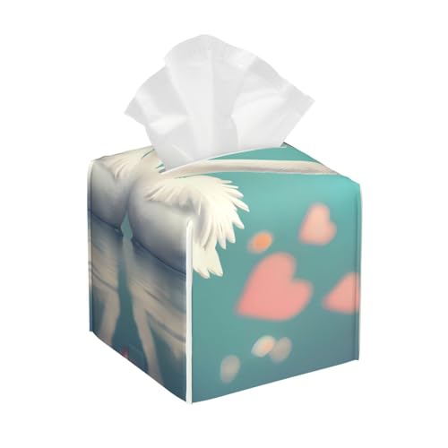 The Swan in Love Print Leather Tissue Box Cover - Foldable Organizer for Bathroom, Living Room, Office, Car, and More The Swan in Love Print Leather Tissue Box Cover - Foldable Organizer for Bathroom, Living Room, Office, Car, and More von JaoXer