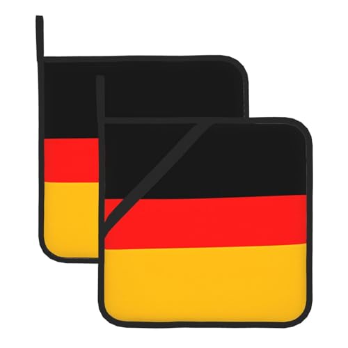 Topflappen-Sets mit Deutschlandflaggen-Druck, hitzebeständige Topflappen, Küchenofenhandschuhe zum Backen, Grillen und Mikrowellenherd Topflappen-Sets mit Deutschlandflaggen-Druck, hitzebeständige Topflappen, Küchenofenhandschuhe zum Backen, Grillen und Mikrowellenherd von JaoXer