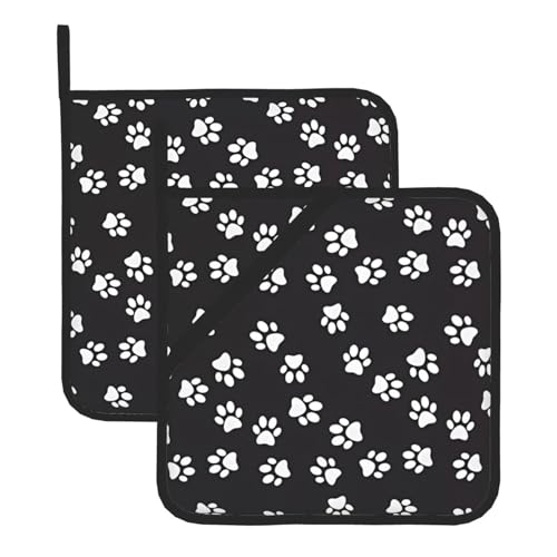 Topflappen-Sets mit Pfotenabdruck für Küche und Grill, hitzebeständige Hotpads und Topflappen, perfekt zum Backen, Grillen Topflappen-Sets mit Pfotenabdruck für Küche und Grill, hitzebeständige Hotpads und Topflappen, perfekt zum Backen, Grillen von JaoXer