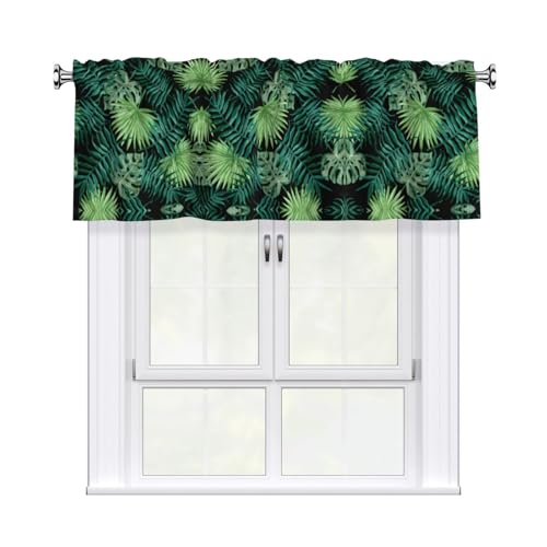 Transparenter Vorhang mit Palmblatt-Muster, 137,2 x 45,7 cm, Fensterdekoration für Heimdekoration, perfekt für Badezimmer, Waschküche Transparenter Vorhang mit Palmblatt-Muster, 137,2 x 45,7 cm, Fensterdekoration für Heimdekoration, perfekt für Badezimmer, Waschküche von JaoXer