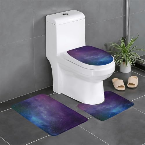 Universum mit Sternen und Galaxie Interstellar 3-teiliges Badezimmerteppich-Set – WC-Bodenteppich, Badewanne, Dusche, waschbare Matten – bequeme & langlebige Badteppiche Universum mit Sternen und Galaxie Interstellar 3-teiliges Badezimmerteppich-Set – WC-Bodenteppich, Badewanne, Dusche, waschbare Matten – bequeme & langlebige Badteppiche von JaoXer