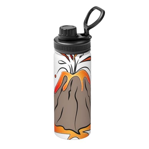 Volcano Isolierter Sportwasserkocher, doppelwandige Thermoskanne für heiße und kalte Getränke, 530 ml, perfekt für Reisen, Camping Volcano Isolierter Sportwasserkocher, doppelwandige Thermoskanne für heiße und kalte Getränke, 530 ml, perfekt für Reisen, Camping von JaoXer