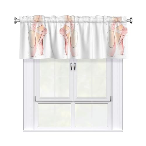 Vorhang mit Ballettschuhen, 137,2 x 45,7 cm, Fensterdekoration für Zuhause, perfekt für Badezimmer, Waschküche Vorhang mit Ballettschuhen, 137,2 x 45,7 cm, Fensterdekoration für Zuhause, perfekt für Badezimmer, Waschküche von JaoXer