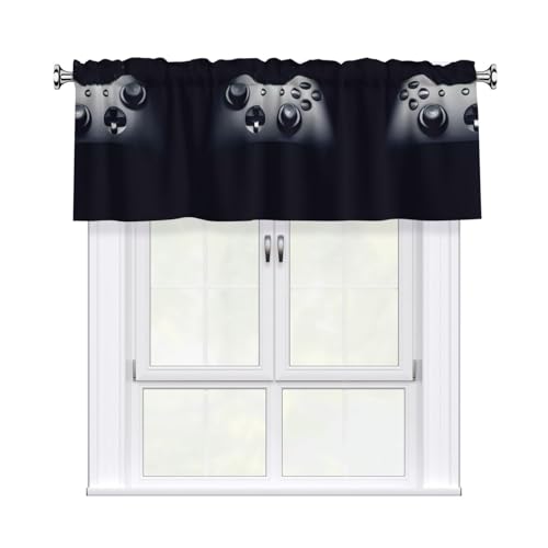 Vorhang mit Gaming-Controller-Muster, 137,2 x 45,7 cm, Fensterdekoration für Heimdekoration, perfekt für Badezimmer, Waschküche Vorhang mit Gaming-Controller-Muster, 137,2 x 45,7 cm, Fensterdekoration für Heimdekoration, perfekt für Badezimmer, Waschküche von JaoXer