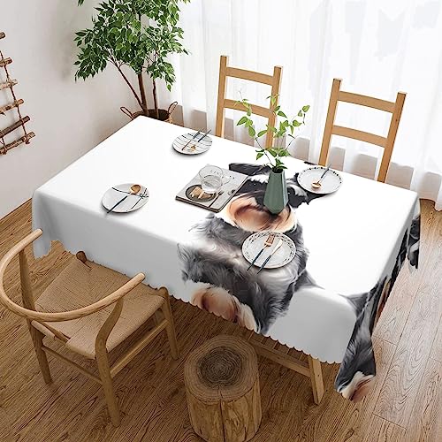 Well-Behaved Schnauzer quadratische Spitzentischdecke – klassische Schneiderei für Esstische, Couchtische und Urlaubspartys Well-Behaved Schnauzer quadratische Spitzentischdecke – klassische Schneiderei für Esstische, Couchtische und Urlaubspartys von JaoXer