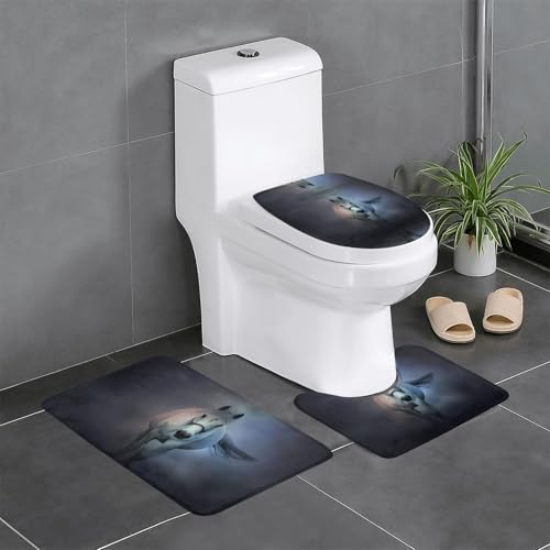 White Horse 3-teiliges Badezimmerteppich-Set, WC-Bodenteppich, Badewanne, Dusche, waschbare Matten – bequeme und langlebige Badteppiche White Horse 3-teiliges Badezimmerteppich-Set, WC-Bodenteppich, Badewanne, Dusche, waschbare Matten – bequeme und langlebige Badteppiche von JaoXer