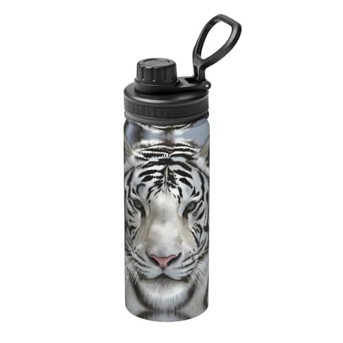 White Tiger Isolierter Wasserkocher, 530 ml, doppelwandige Thermoskanne für heiße und kalte Getränke, perfekt für Reisen, Camping White Tiger Isolierter Wasserkocher, 530 ml, doppelwandige Thermoskanne für heiße und kalte Getränke, perfekt für Reisen, Camping von JaoXer