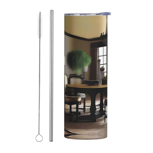 Zweiteiliges Trinkhalm-Set aus Edelstahl mit Deckel, 590 ml, DreadfulDecor-Druck, isolierte Wasserflasche, perfekt für Sport, Büro und Zuhause Zweiteiliges Trinkhalm-Set aus Edelstahl mit Deckel, 590 ml, DreadfulDecor-Druck, isolierte Wasserflasche, perfekt für Sport, Büro und Zuhause von JaoXer