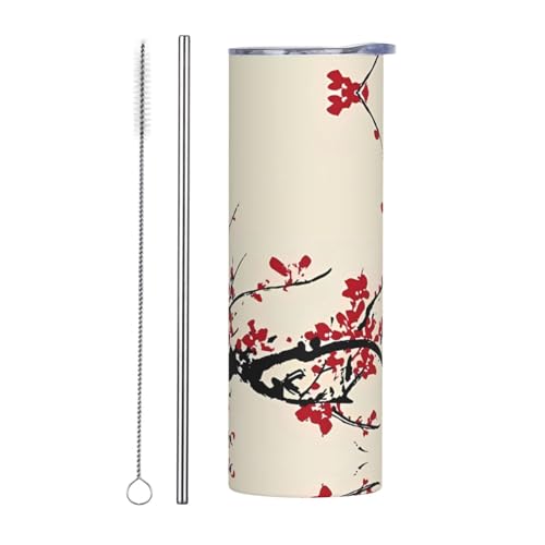 Zweiteiliges Trinkhalm-Set aus Edelstahl mit Deckel, 590 ml, japanischer Kirschblüten-Druck, isolierte Wasserflasche, perfekt für Sport, Büro und Zuhause Zweiteiliges Trinkhalm-Set aus Edelstahl mit Deckel, 590 ml, japanischer Kirschblüten-Druck, isolierte Wasserflasche, perfekt für Sport, Büro und Zuhause von JaoXer