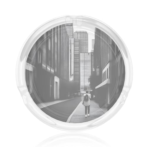 a Urban Vibes Aschenbecher aus Glas, rund, 8,4 cm, klarer Kristall, für Zuhause, Büro und Außenbereich a Urban Vibes Aschenbecher aus Glas, rund, 8,4 cm, klarer Kristall, für Zuhause, Büro und Außenbereich von JaoXer