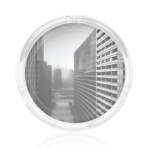 aUrban Aschenbecher aus Glas mit Horizont-Druck, rund, 8,4 cm, klarer Kristall, für Zuhause, Büro und Außenbereich aUrban Aschenbecher aus Glas mit Horizont-Druck, rund, 8,4 cm, klarer Kristall, für Zuhause, Büro und Außenbereich von JaoXer