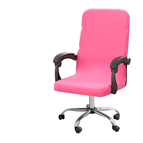 Jaotto Bezug Für Bürostuhl Sitzfläche Spandex Bürostuhl bezug Bürostuhlabdeckung Waschbare Drehbare Universal Office Stuhlbezüge Bürostuhl Hussen für Computer Armlehnen Stuhl(Rote Rose,M) von Jaotto