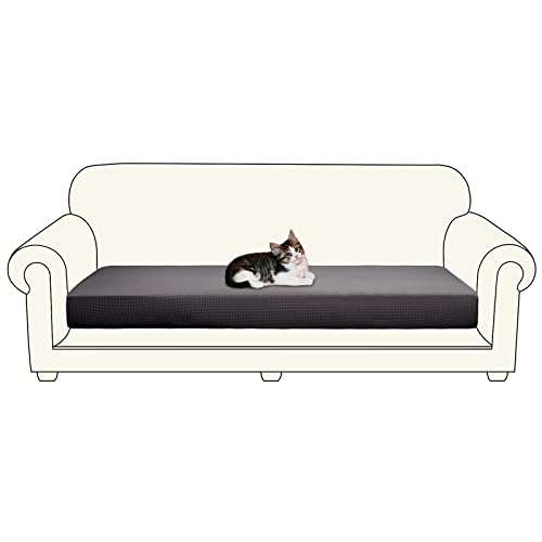 Jaotto Sofa Sitzkissenbezug Stretch 2 Sitzer Sofabezug Stretch L-Form Sofa Kissenbezüge Separater rutschfest Jacquard Universal Sofa Überzug Für Sofa Sitzkissen Sofa Cover(2 Vergrößerter,Grau) von Jaotto