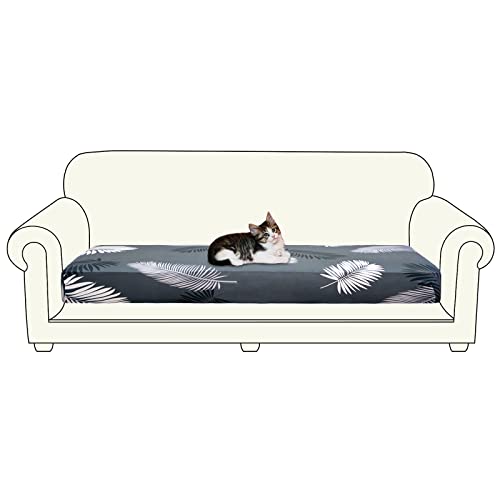 Jaotto Sofa Sitzkissenbezug Stretch 2 Sitzer Sofabezug Stretch L-Form Sofa Kissenbezüge Separater rutschfest Universal Sofa Überzug Für Sofa Sitzkissen Sofa Cover(2 Vergrößerter,Graue Feder) von Jaotto