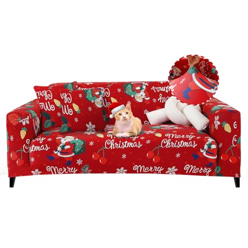 Jaotto Sofabezug 3 Sitzer Elastischer Stretch Spandex Sofa Überwürfe Sofahusse Antirutsch Waschbar Sofaschoner Couchbezug für Sofa mit Armlehne,Süßwaren Fäustling von Jaotto