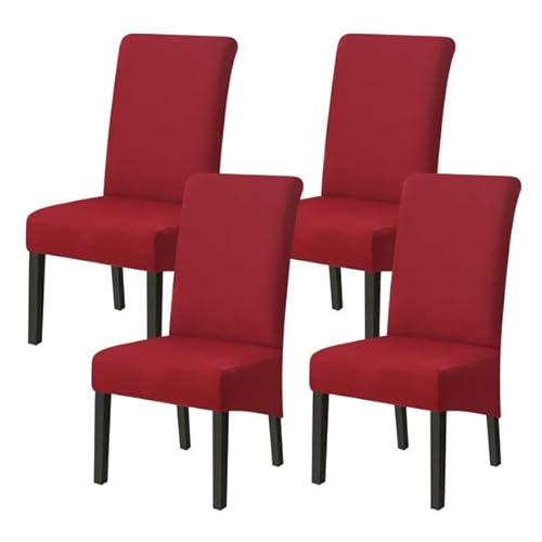 Jaotto Stuhlhussen 4er Set Stretch, XL Stuhlhussen Abwaschbar Waschbarer Elastische, Stretch Stuhlschoner Große Stuhlbezüge für Stuhl Esszimmer Büro Esszimmer Hotel Bankett,Burgundisch Jaotto Stuhlhussen 4er Set Stretch, XL Stuhlhussen Abwaschbar Waschbarer Elastische, Stretch Stuhlschoner Große Stuhlbezüge für Stuhl Esszimmer Büro Esszimmer Hotel Bankett,Burgundisch von Jaotto