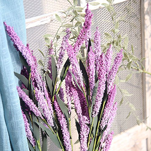 Jaoxiuozi 12-köpfiger künstlicher PE-Lavendel-Fälschungsblumen-Hochzeits-Blumenstrauß-Partei-Ausgangsdekor Tulpen Künstlich Wie Echt (Purple, One Size) von Jaoxiuozi