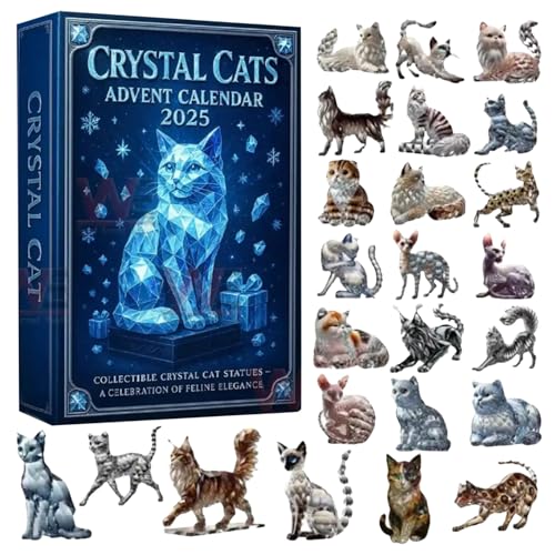 Katzen Adventskalender 2025 WeihnachtenAdventskalender 24 Tage Weihnachts Countdown Kalender Cute Cat Advent Calendar Weihnachtsbaum Ornamente Adventskalender CatAdventskalender Decorations (B) von Jaoxiuozi