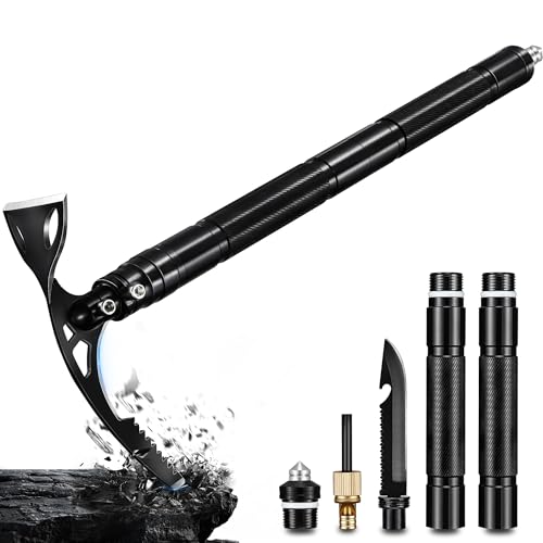 Japaknvies Spitzhacke 8 in 1 Multifunktional Kreuzhacke Gartenhacke mit Stiel 42cm Länge rutschfest Spitzhacken mit Survival Messer Spitzhacke für Graben,Eisbrechen und Jäten Japaknvies Spitzhacke 8 in 1 Multifunktional Kreuzhacke Gartenhacke mit Stiel 42cm Länge rutschfest Spitzhacken mit Survival Messer Spitzhacke für Graben,Eisbrechen und Jäten von Japaknives