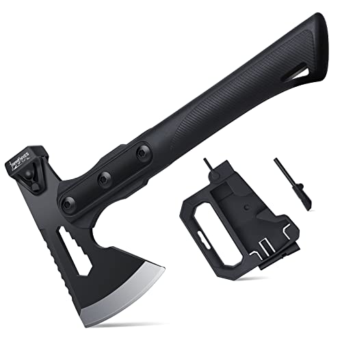 Japaknives Survival Camping Axt Kleine Beil,Outdoor Bushcraft Axt Handbeil Spaltaxt Mit Scheide Für Jagd,Garten,Wandern von Japaknives