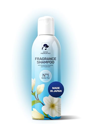 Japan Premium Katzen & Hunde Aromatisches Shampoo | Befeuchtendes Katzenshampoo & Hundeshampoo Sensitiv mit reduziertem Säuregehalt von pH 5,5 | Hundeshampoo Langhaar für Glänzendes Fell | 250 ml von Japan Premium Pet