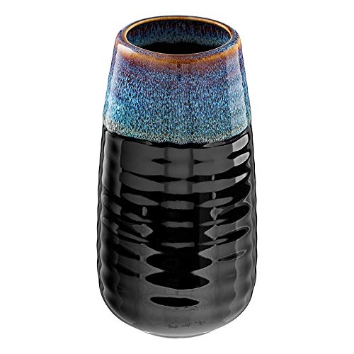 Japanische Blumenvase NAGASHI hergestellt in Japan Ikebana Vase Schwarz Steinzeug Japanische Blumenvase NAGASHI hergestellt in Japan Ikebana Vase Schwarz Steinzeug von Japan Shop Yumeya