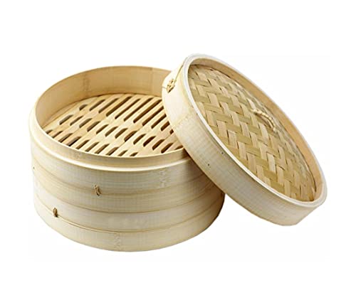 JapanBargain , Bambus-Dampfkorb, 15,2 cm, für chinesische Lebensmittel, Reis, Gemüse, Dim Sum Brötchen, Huhn, Fleisch, Meeresfrüchte, Dumppling, Dampfgarer, 15,2 cm von JapanBargain