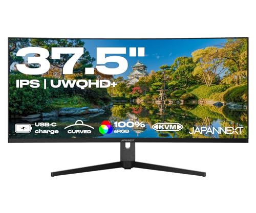 JAPANNEXT Monitor Curved 37.5" IPS UWQHD+ (3840x1600) | USB-C-Laden (65W) Höhen- & Neigungsverstellbar (HSP) Integrierte Lautsprecher G-Sync/FreeSync | 2 Jahre Garantie | JN-IPSC375UWQHDPR-H-C65W JAPANNEXT Monitor Curved 37.5" IPS UWQHD+ (3840x1600) | USB-C-Laden (65W) Höhen- & Neigungsverstellbar (HSP) Integrierte Lautsprecher G-Sync/FreeSync | 2 Jahre Garantie | JN-IPSC375UWQHDPR-H-C65W von JapanNext