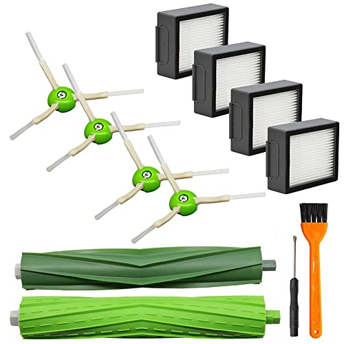 Jaqperd 12 STÜCKE für I7 E5 E6 I3 Rolle BüRste Seiten BüRste Filter Reinigung ZubehöR von Jaqperd