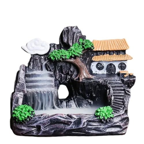 Jaqperd High Mountain Flowing Waterfall Backflow Weihrauchbrenner Home Fragrance Diffuser Weihrauchbrenner Dekoration,D von Jaqperd
