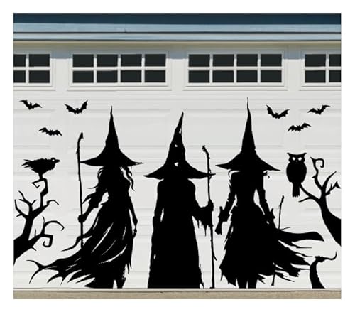 JarThenaAMCS 18 Stück Halloween-Garagen-Dekoration, Magnet-Aufkleber, schwarze Hexe, Fledermaus, Eule, Kühlschrank-Aufkleber für Zuhause, Party, Garagentor, Auto JarThenaAMCS 18 Stück Halloween-Garagen-Dekoration, Magnet-Aufkleber, schwarze Hexe, Fledermaus, Eule, Kühlschrank-Aufkleber für Zuhause, Party, Garagentor, Auto von JarThenaAMCS