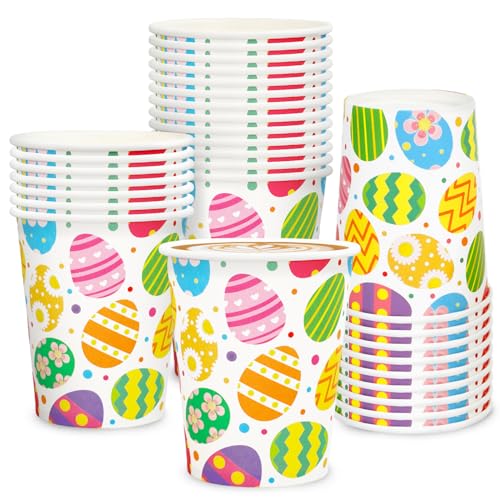 JarThenaAMCS 30 Stück Oster-Pappbecher, bunte Eier, Einwegbecher, niedlich, saisonale Frühlingspartybecher für Saft, Kaffee, heiß, kaltes Getränk, Heim-Partyzubehör, 266 ml JarThenaAMCS 30 Stück Oster-Pappbecher, bunte Eier, Einwegbecher, niedlich, saisonale Frühlingspartybecher für Saft, Kaffee, heiß, kaltes Getränk, Heim-Partyzubehör, 266 ml von JarThenaAMCS