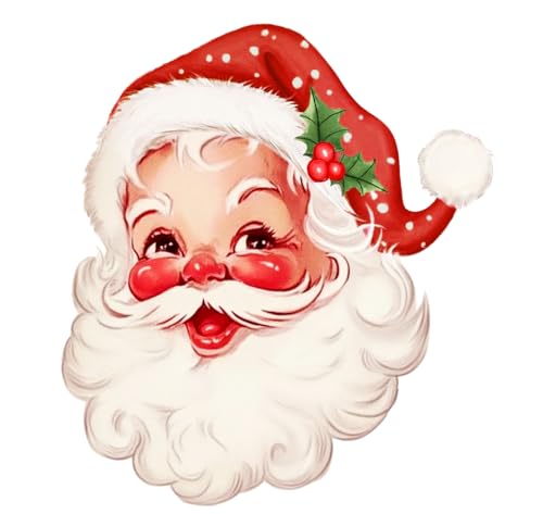 JarThenaAMCS 50 Stück Weihnachts-Einweg-Tischsets, roter Weihnachtsmann, Esstischmatte, niedliches Papier-Tischset für Weihnachten, Winter, Küche, Restaurant, Party, Dekoration, 35,8 x 40,9 cm von JarThenaAMCS