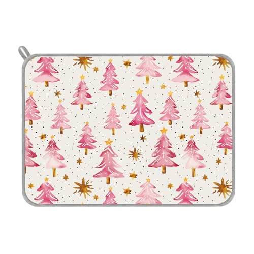 JarThenaAMCS Abtropfmatte mit weihnachtlichen Punkten, rosa, Weihnachtsbaum, saugfähig, für den Winter, Trockenmatte für Küche, Arbeitsplatte, Geschirr, Dekoration, 45,7 x 61 cm JarThenaAMCS Abtropfmatte mit weihnachtlichen Punkten, rosa, Weihnachtsbaum, saugfähig, für den Winter, Trockenmatte für Küche, Arbeitsplatte, Geschirr, Dekoration, 45,7 x 61 cm von JarThenaAMCS