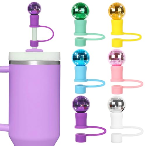 JarThenaAMCS Discokugel-Strohhalm-Abdeckungen, 1,1 cm, wiederverwendbar, für Trinkgläser mit Griff von 76 und 1,2 l, 6 Stück JarThenaAMCS Discokugel-Strohhalm-Abdeckungen, 1,1 cm, wiederverwendbar, für Trinkgläser mit Griff von 76 und 1,2 l, 6 Stück von JarThenaAMCS