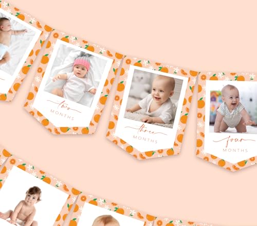 JarThenaAMCS Little Cutie Foto-Banner für den ersten Geburtstag, für Neugeborene bis 12 Monate, Girlande, Orange, 2 Stück JarThenaAMCS Little Cutie Foto-Banner für den ersten Geburtstag, für Neugeborene bis 12 Monate, Girlande, Orange, 2 Stück von JarThenaAMCS