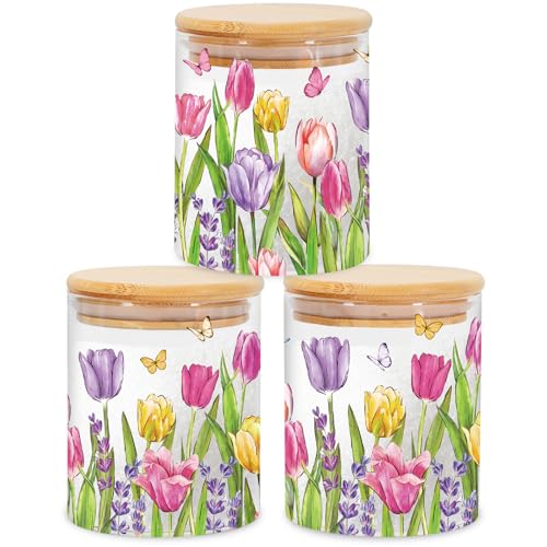 JarThenaAMCS Vorratsdosen mit luftdichtem Deckel, Wildblumen, Schmetterling, dekorative Behälter-Sets für Kekse, Frühling, Sommer, Bauernhaus, Zuhause, Küche, Arbeitsplatte, 3 Stück JarThenaAMCS Vorratsdosen mit luftdichtem Deckel, Wildblumen, Schmetterling, dekorative Behälter-Sets für Kekse, Frühling, Sommer, Bauernhaus, Zuhause, Küche, Arbeitsplatte, 3 Stück von JarThenaAMCS