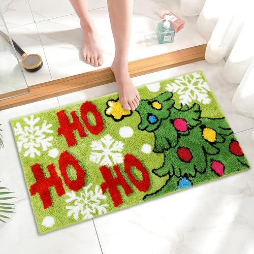 JarThenaAMCS Weihnachts-Badezimmerteppich, 40 x 80 cm, getuftete Badematte, saugfähig, rutschfest, für Zuhause, Zimmer, Eingang JarThenaAMCS Weihnachts-Badezimmerteppich, 40 x 80 cm, getuftete Badematte, saugfähig, rutschfest, für Zuhause, Zimmer, Eingang von JarThenaAMCS