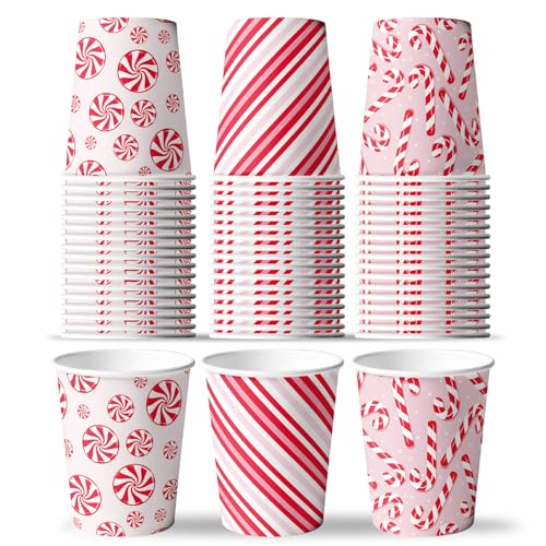 JarThenaAMCS Weihnachtspappbecher, 266 ml, Rot / Weiß, Weihnachtspullover mit Zuckerstangen-Streifen, Einweg-Trinkbecher für Winterurlaub, Partyzubehör, Geschirr, Dekoration, 100 Stück JarThenaAMCS Weihnachtspappbecher, 266 ml, Rot / Weiß, Weihnachtspullover mit Zuckerstangen-Streifen, Einweg-Trinkbecher für Winterurlaub, Partyzubehör, Geschirr, Dekoration, 100 Stück von JarThenaAMCS