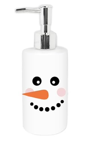 JarThenaAMCS Weihnachtsseifenspender Schneemann Gesicht Glasspender mit Pumpe nachfüllbarer Flüssigseifenbehälter für Winter Xmas Home Küche Bad Arbeitsplatte JarThenaAMCS Weihnachtsseifenspender Schneemann Gesicht Glasspender mit Pumpe nachfüllbarer Flüssigseifenbehälter für Winter Xmas Home Küche Bad Arbeitsplatte von JarThenaAMCS