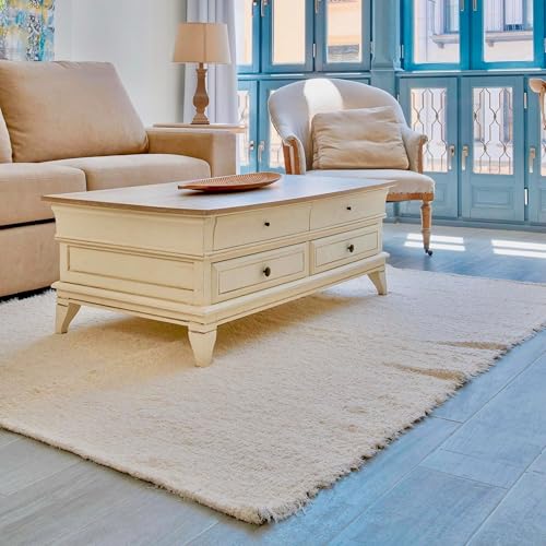 Teppich Wohnzimmer, Teppich Schlafzimmer, weich, waschbar und handgefertigt aus 100% Baumwolle, perfekter Teppich Flur für jeden Raum im Haus oder Büro, ideal für die ganze Familie. von Jarapa Home Made with love