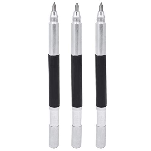 Jarchii Gravurstift, Fliesenschreiber, Doppelcarbid 3-teiliges Metall für Glas Keramikfliesen Metall Holz Holzplatte Stahlplatte Glas von Jarchii