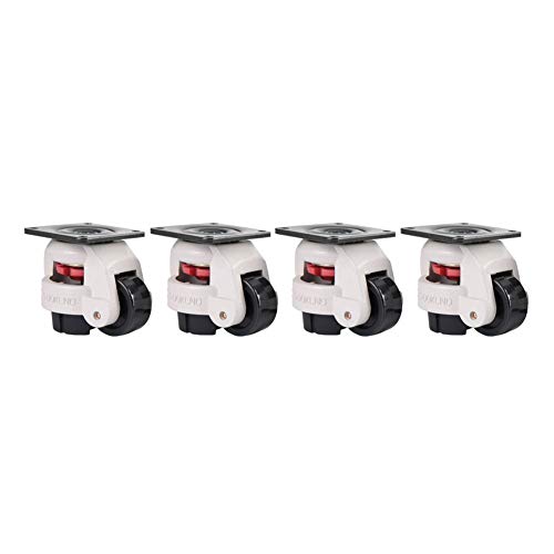 Leveling Swing Caste, 4pcs 2"Heavy Duty 551lbs Kapazität Retractable Leveling Caster Industriemaschine Swing Caster für Fertigungsmaschinen von Jarchii